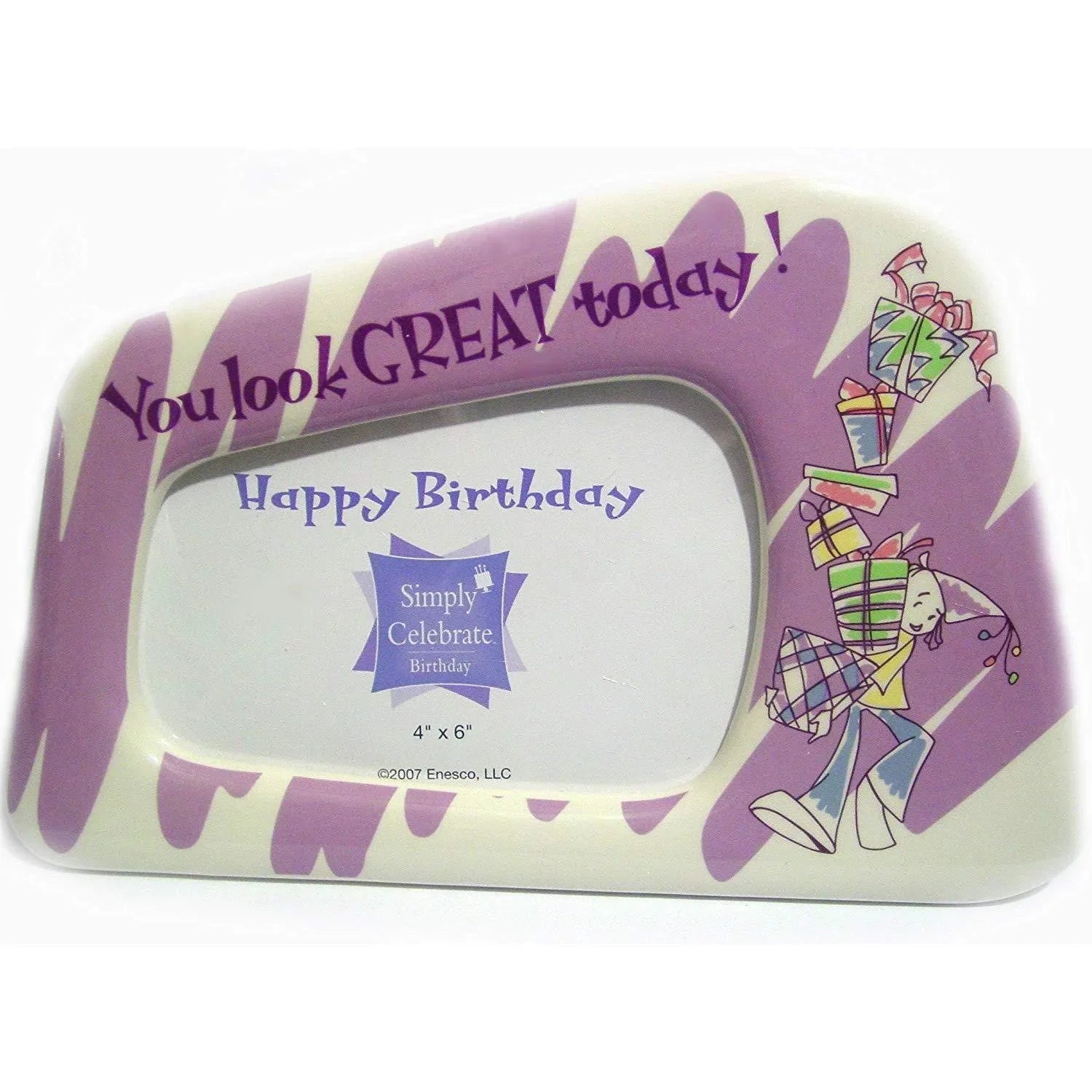 Enesco Furniture 4x6 Ceramic 'You look Great Today' Photo Frame
