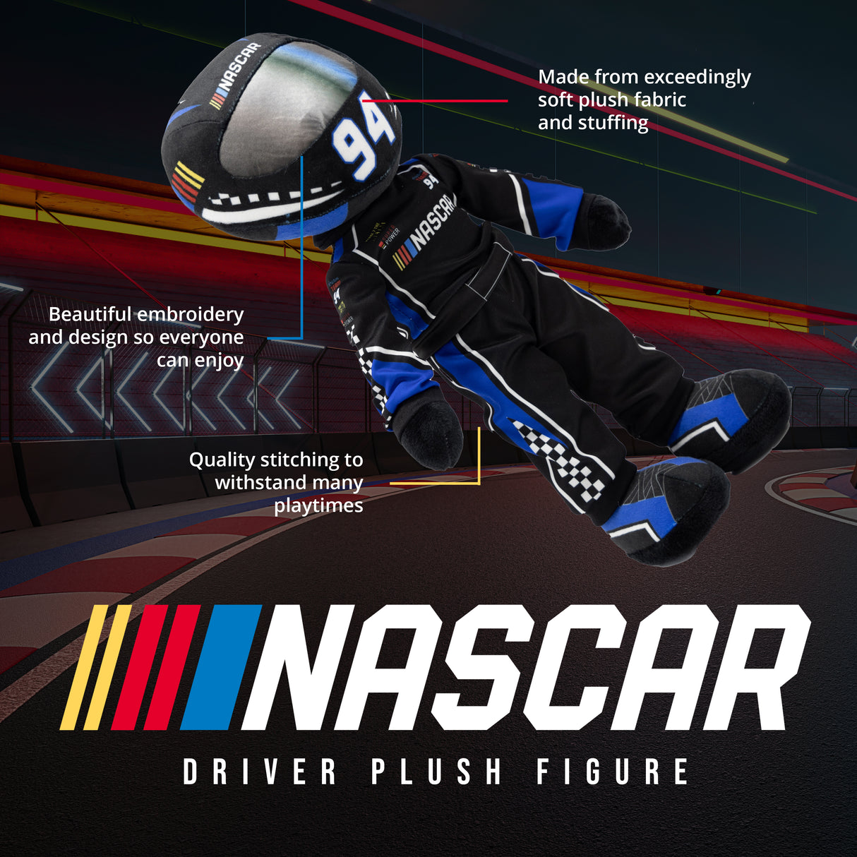 NASCAR | Scotty Speedster Racecar Driver 14" Plush Figure