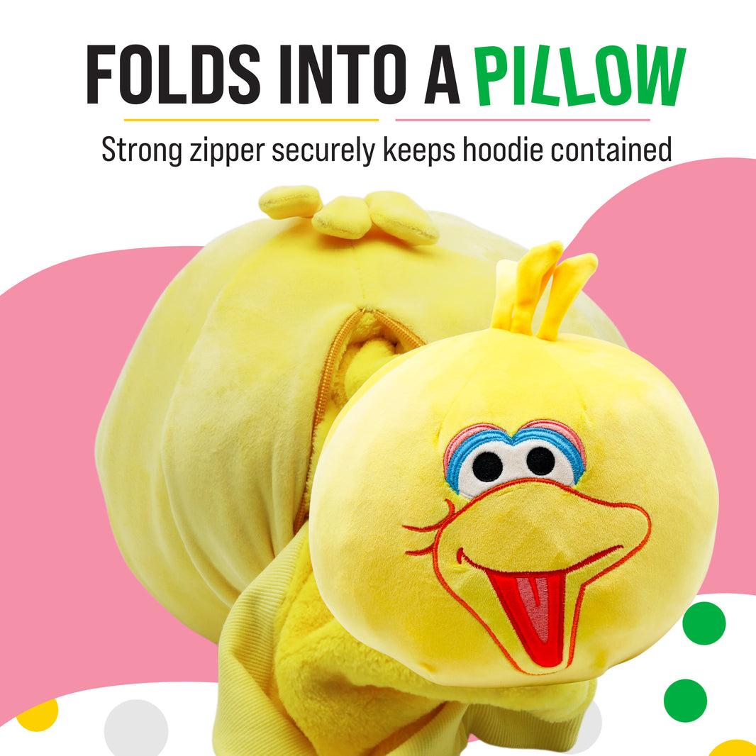 Sesame Street | Big Bird Adult Snugible 2-in-1 Blanket Hoodie & Pillow