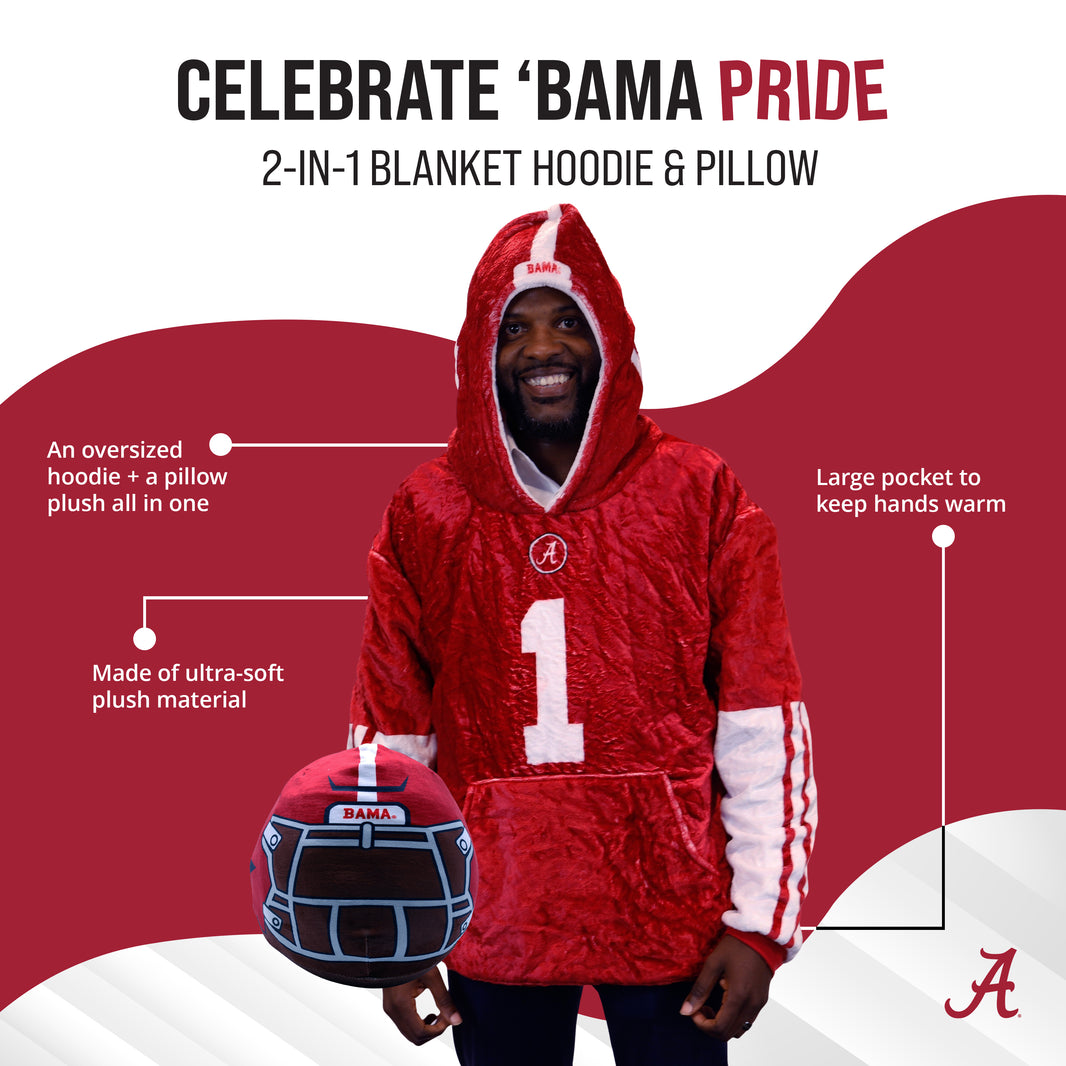 The University of Alabama Helmet Snugible 2-in-1 Blanket Hoodie & Pillow
