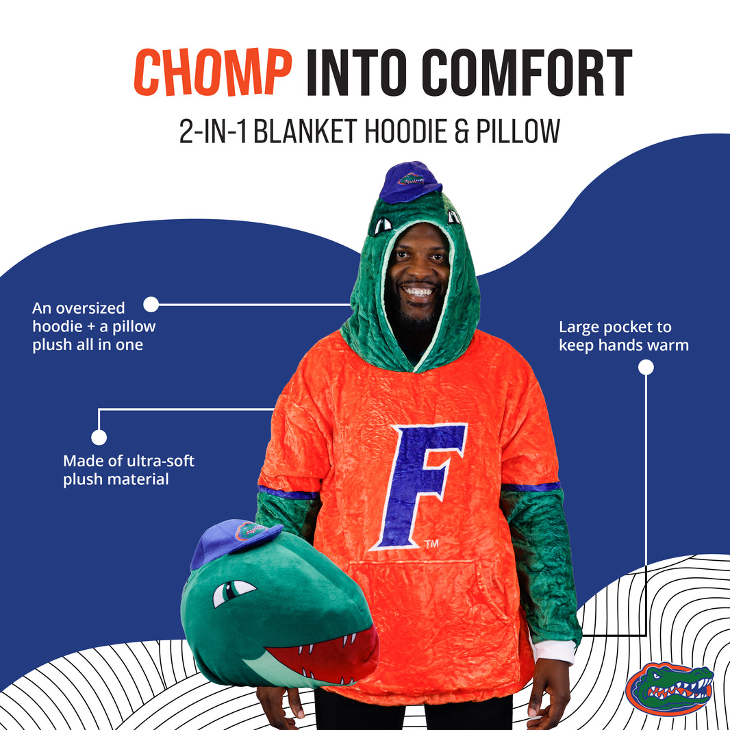 University of Florida Albert Snugible 2-in-1 Blanket Hoodie & Pillow