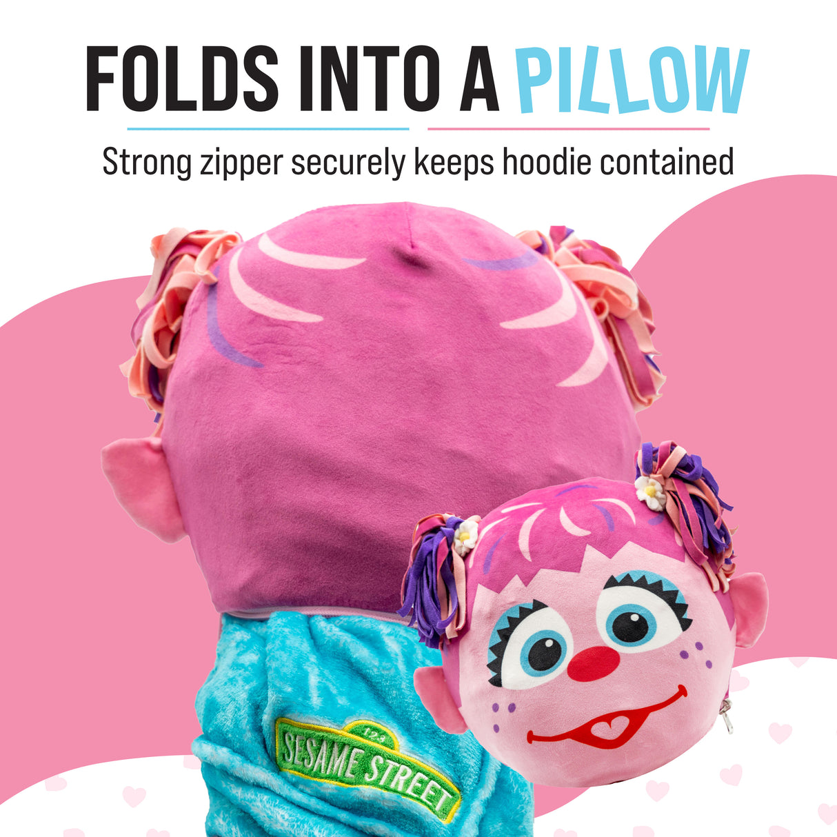 Sesame Street | Abby Cadabby Adult Snugible 2-in-1 Blanket Hoodie & Pillow