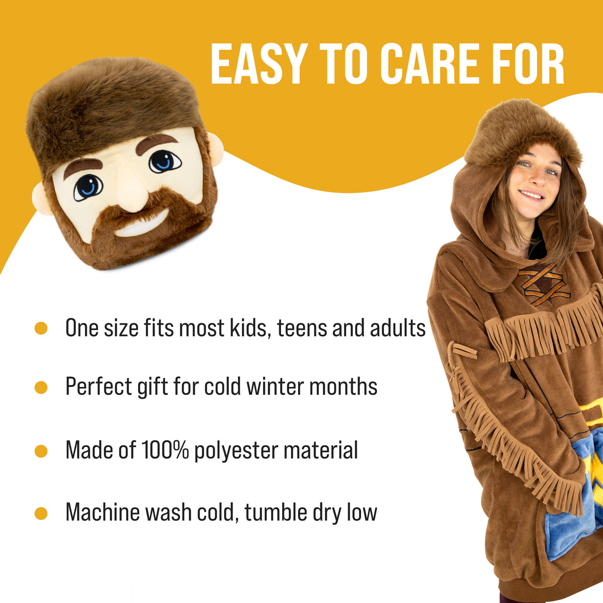 West Virginia University Mountaineer Snugible 2-in-1 Blanket Hoodie & Pillow