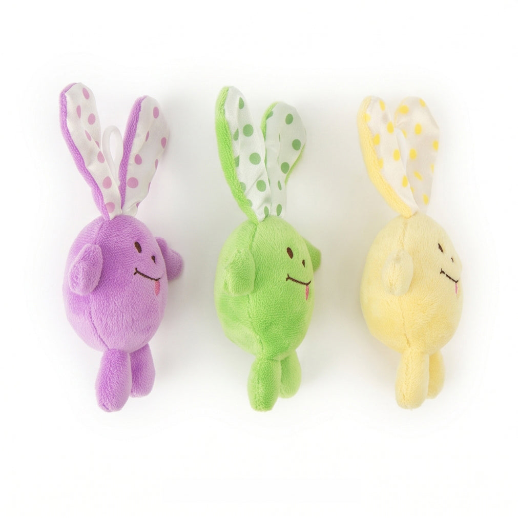 Bunny Backpack Clips (Set of 3) by Beverly Hills Teddy Bear Co