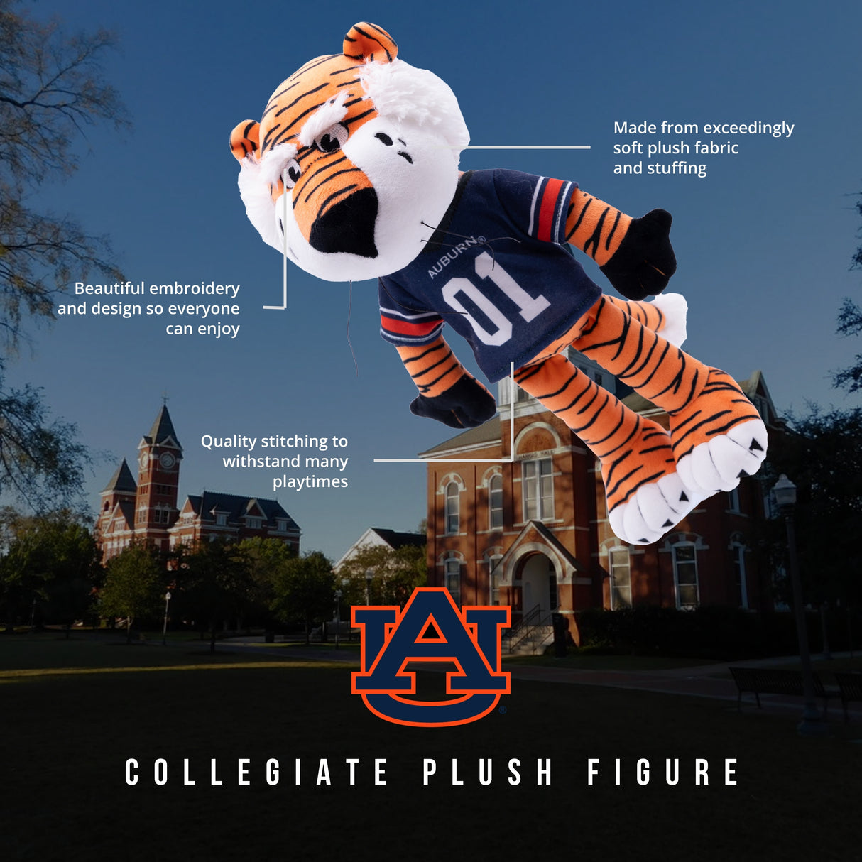 Auburn University Aubie the Tiger 14 Inch Plush Figure