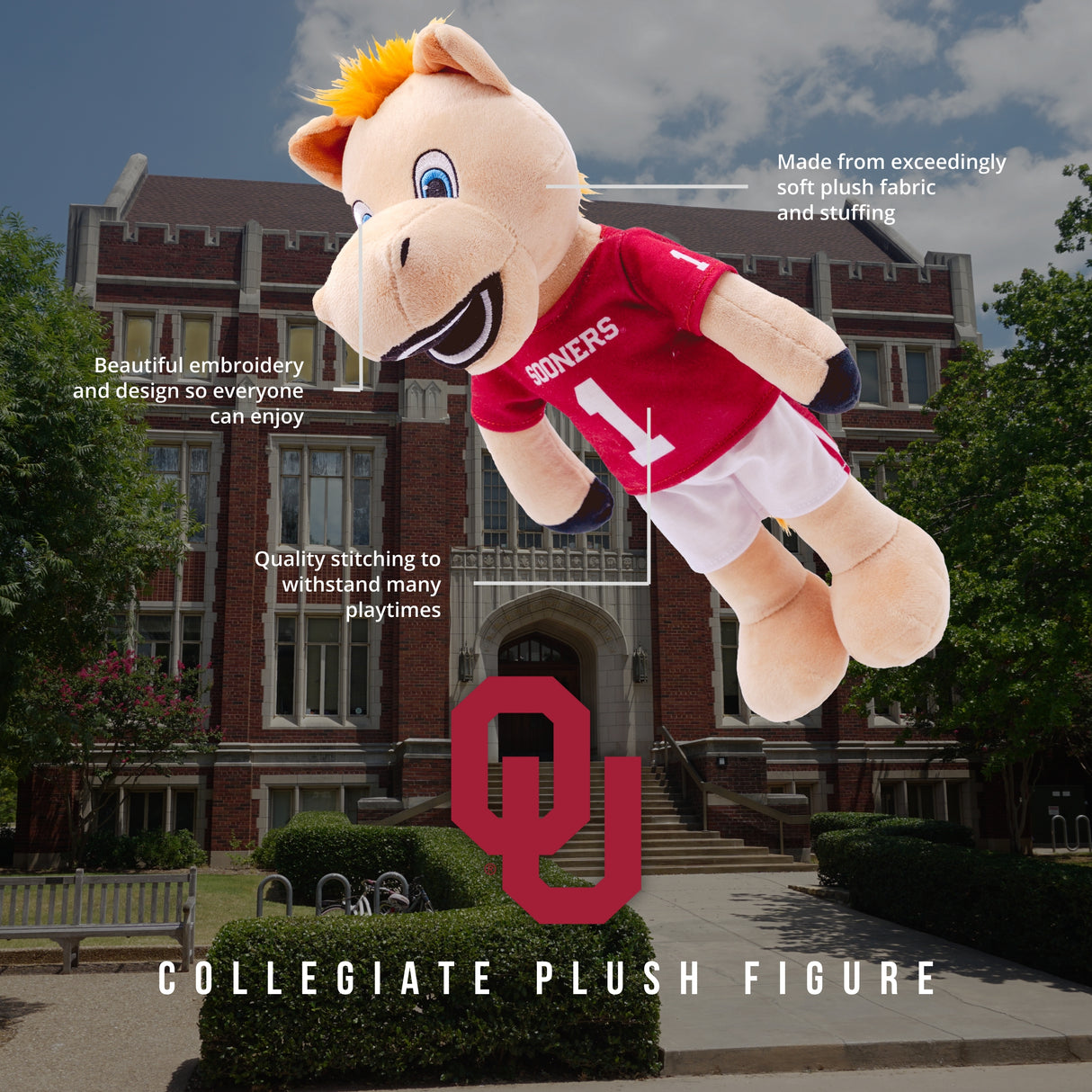 University Of Oklahoma Boomer 14 Inch Plush Figure