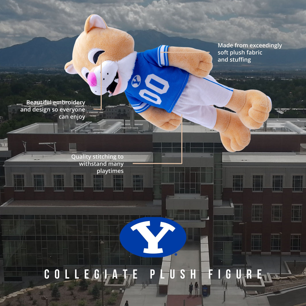 Official 14-inch BYU Cosmo the Cougar Plush Doll – Go Cougars!