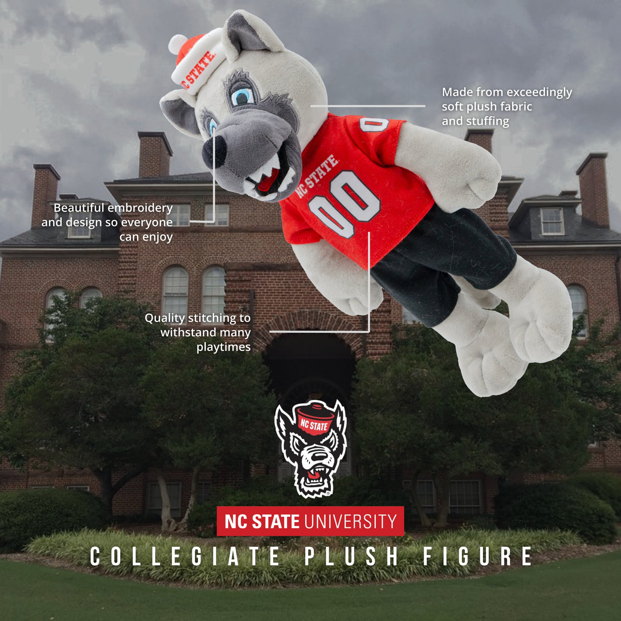 North Carolina State University Mr. Wuf 14 Inch Plush Figure