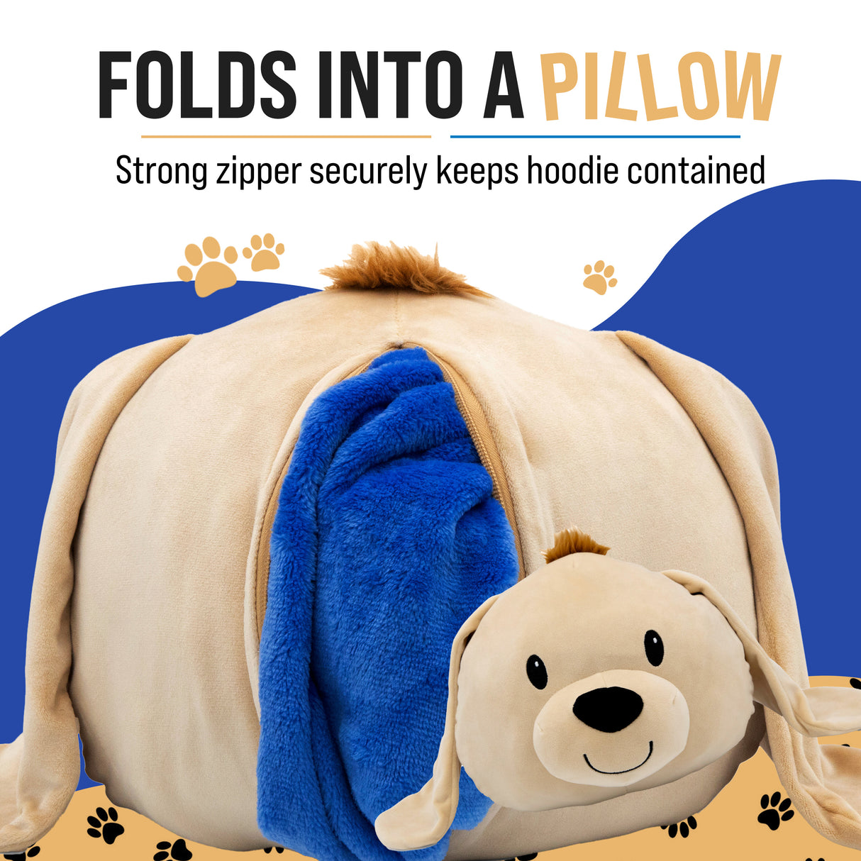 Sharewood Forest Friends Snugible Dougie the Dog | Blanket Hoodie & Pillow