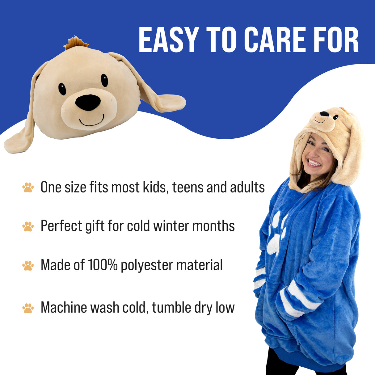 Sharewood Forest Friends Snugible Dougie the Dog | Blanket Hoodie & Pillow
