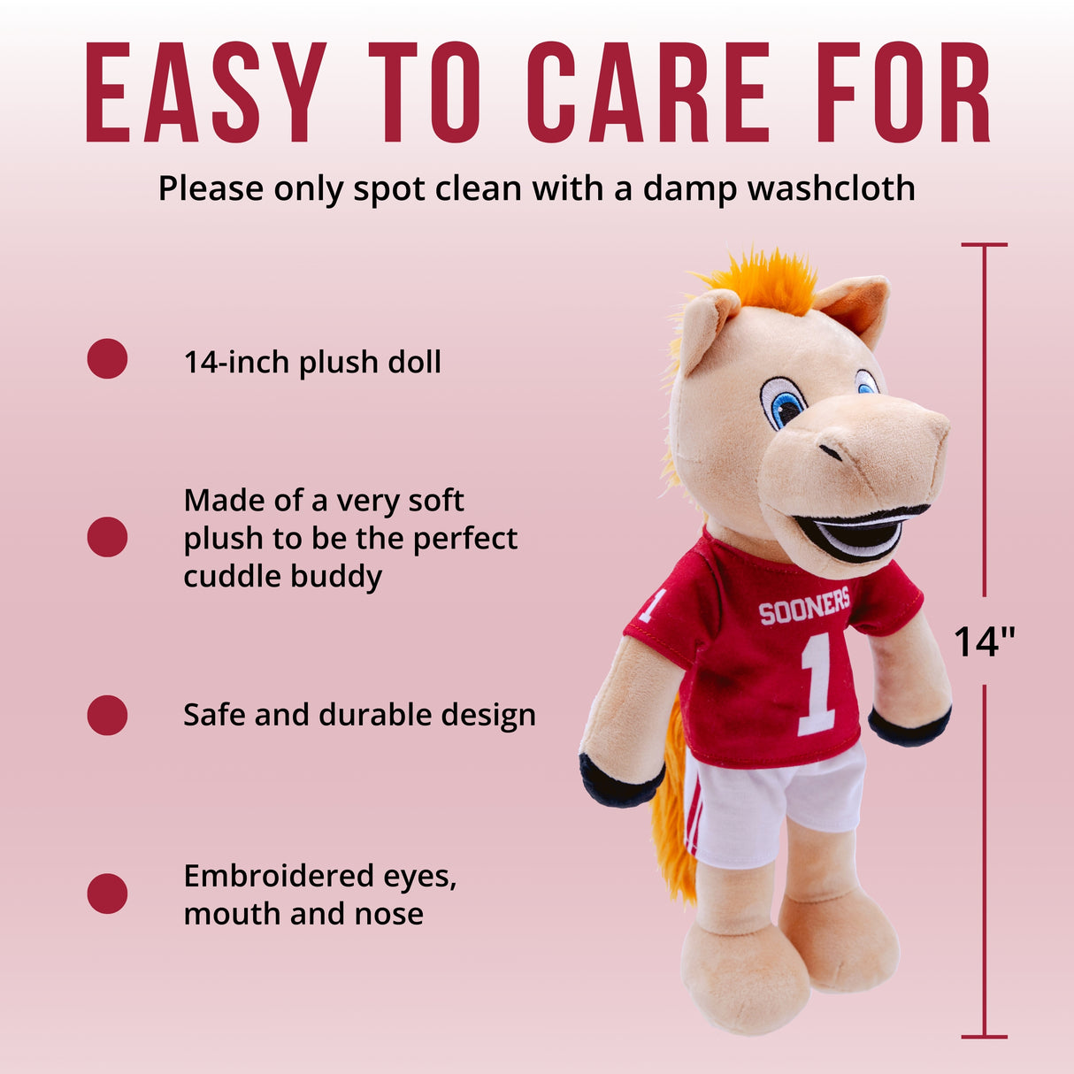 University Of Oklahoma Boomer 14 Inch Plush Figure