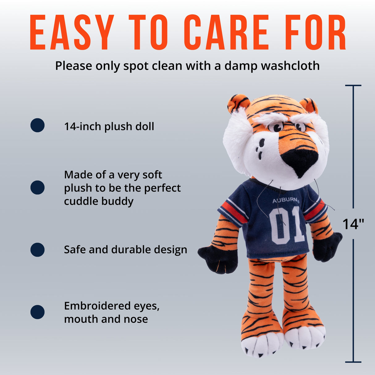 Auburn University Aubie the Tiger 14 Inch Plush Figure