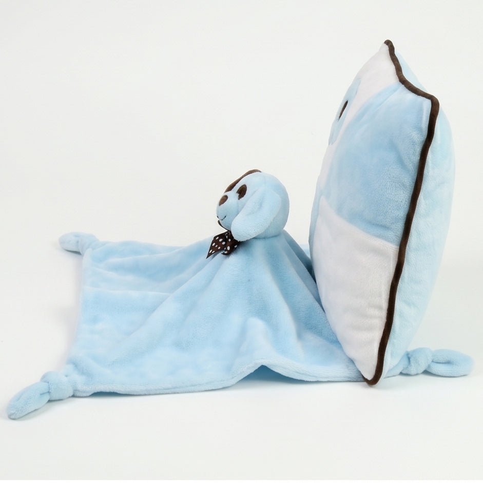 "Gene" the 20in Blue Puppy Pillow and Cuddle Blanket Set by KidKraft