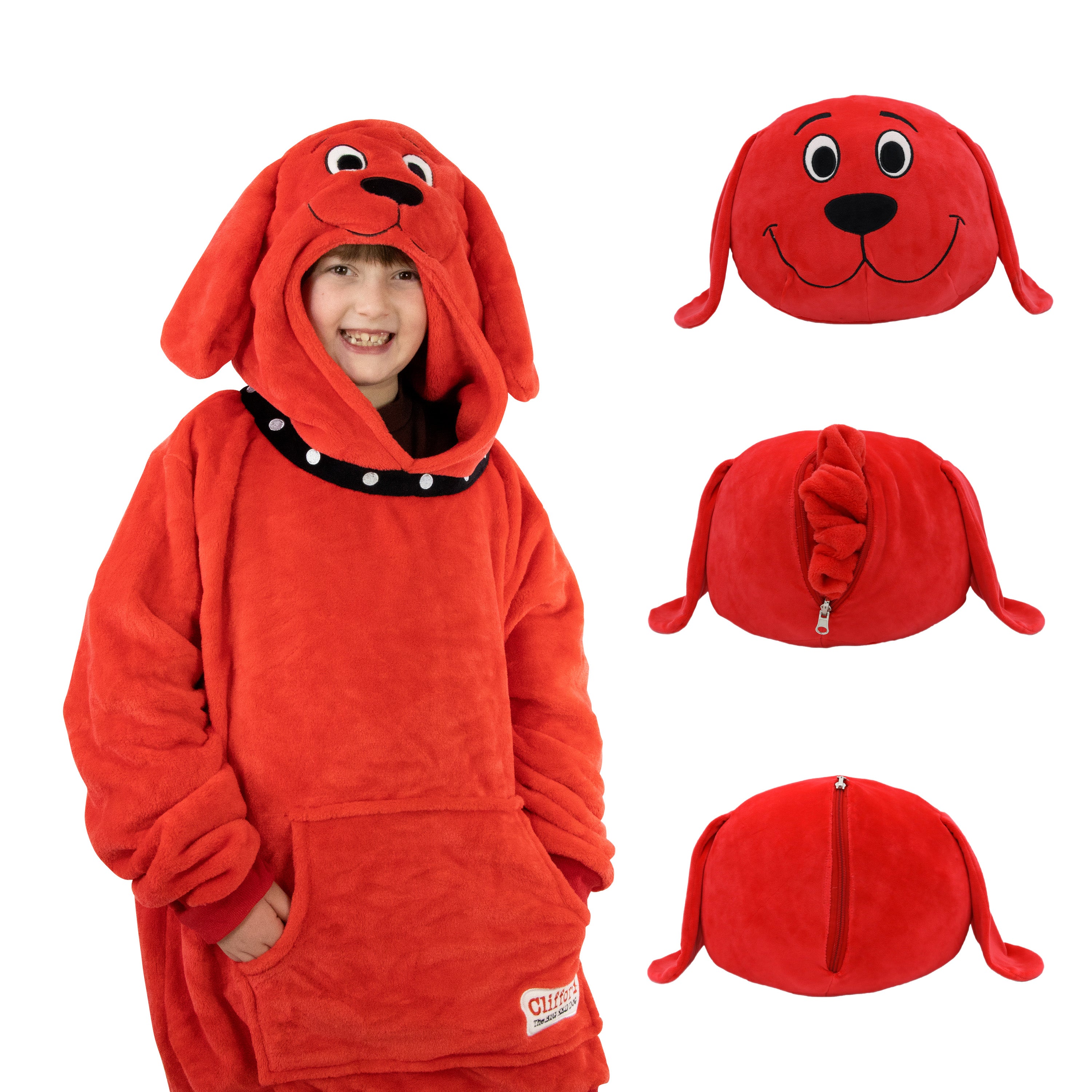 Clifford The Big Red Dog Junior Snugible 2-in-1 Blanket Hoodie & Pillow
