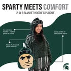 Michigan State Spartans Snugible Blanket Hoodie 2-in-1 Plush Pillow MSU
