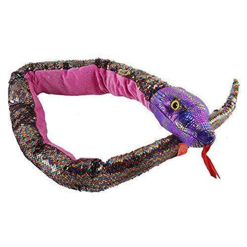 Gitzy Giant 54" Flip Sequins Snake, Pink