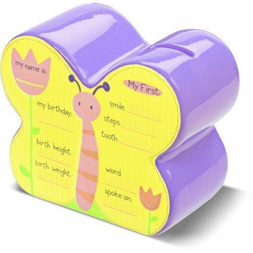 Gund Happy Moments Ceramic Baby Butterfly Bank