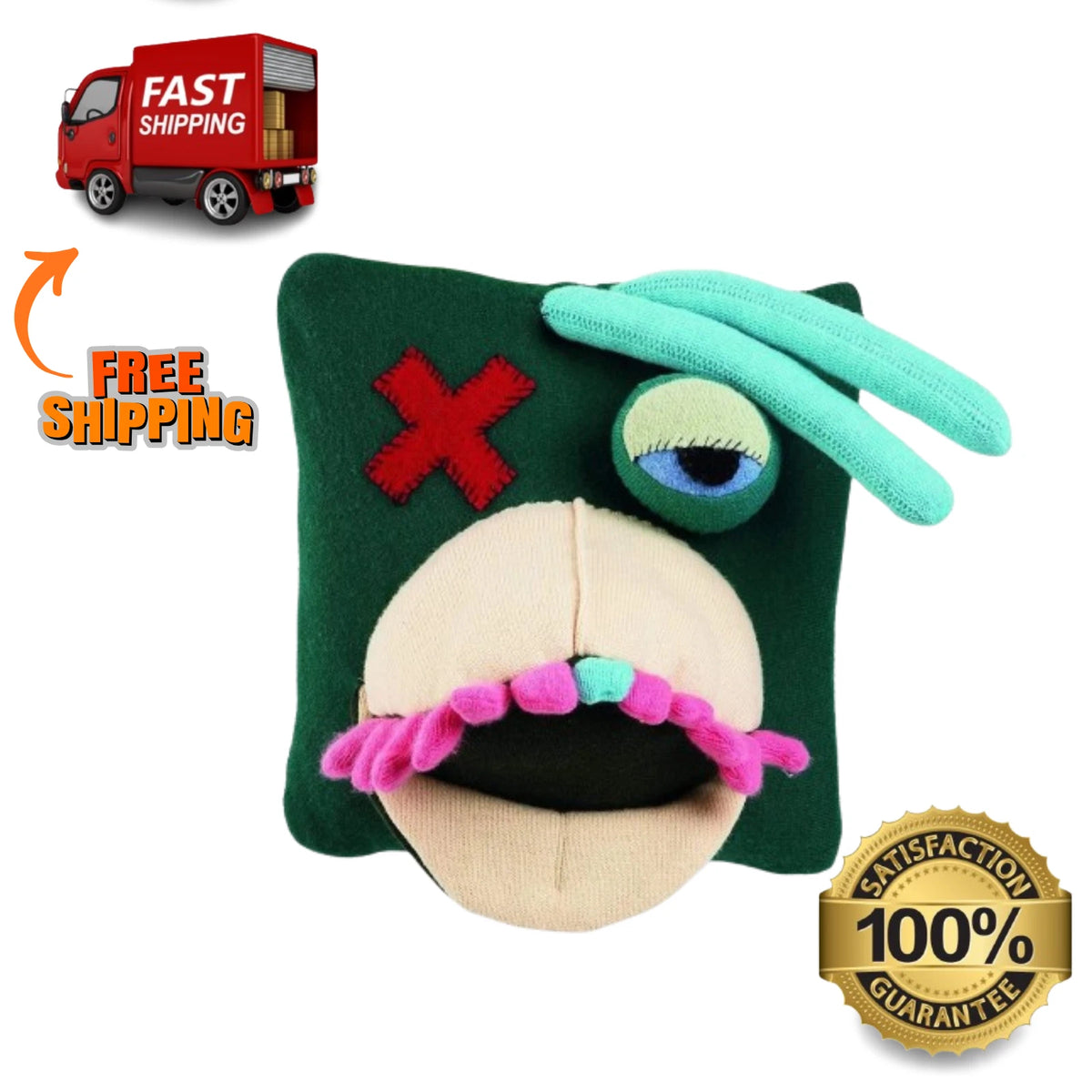 Manhattan Toy Kreecher Stanley Plush Pillow Kids Monster Cushion 13x15
