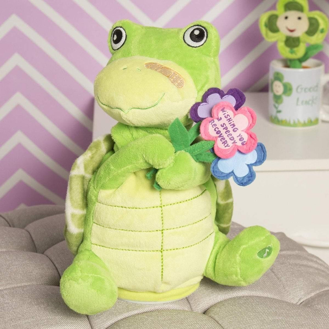 "Mercy" the 11in "Wishing You a Speedy Recovery" Animated Stuffed Turtle