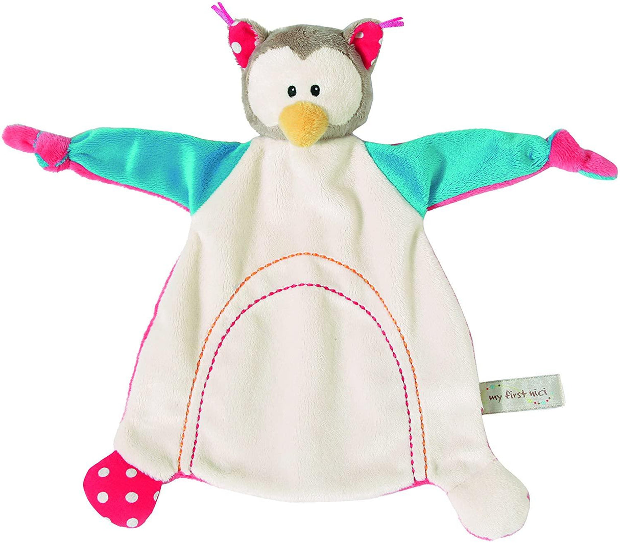 Neat-Oh Nici Owl Baby Comforter Plush Security Blanket Lovey Soft 25x25cm