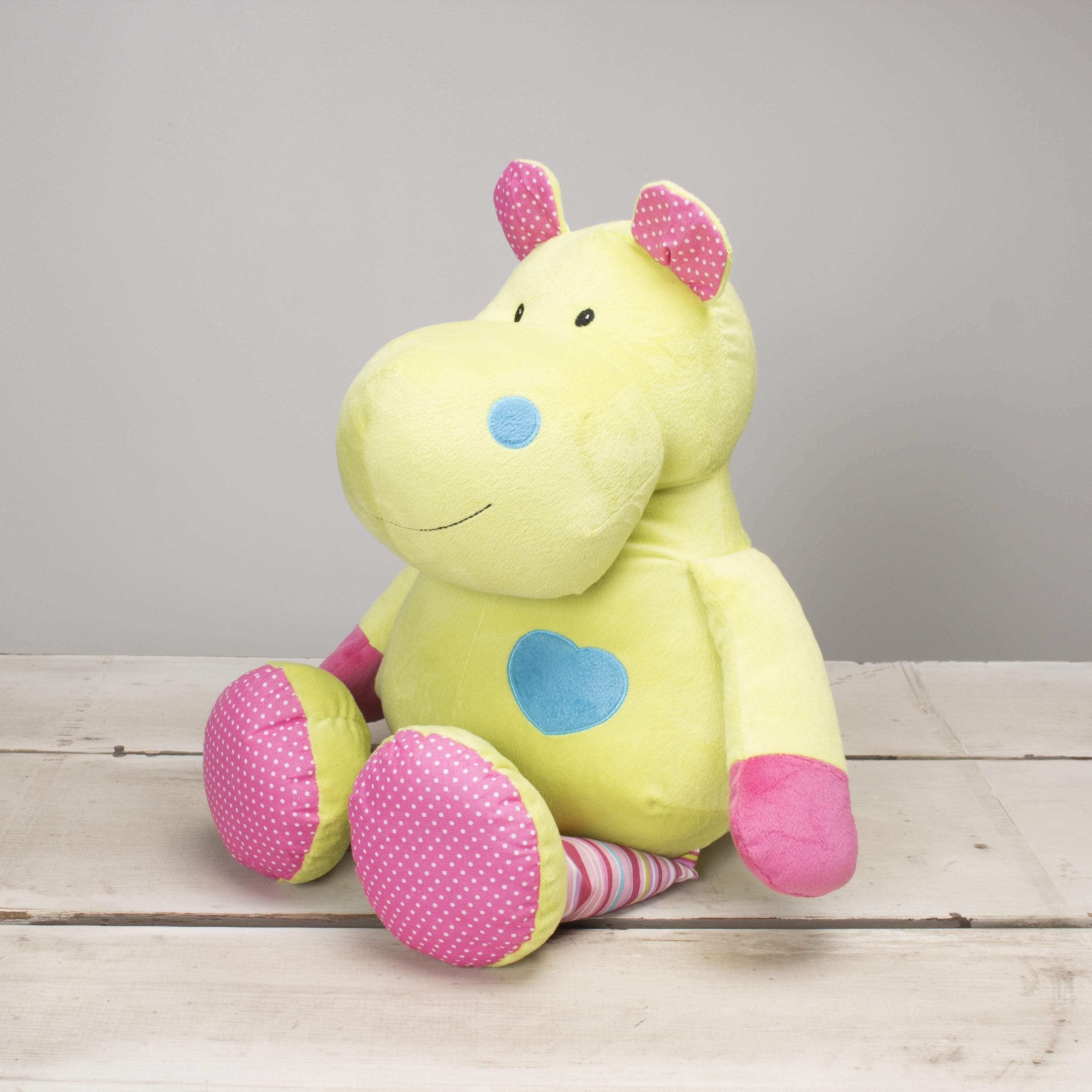 "Patsy" the 15in Brights Striped Hippo by Beverly Hills Teddy Bear Company