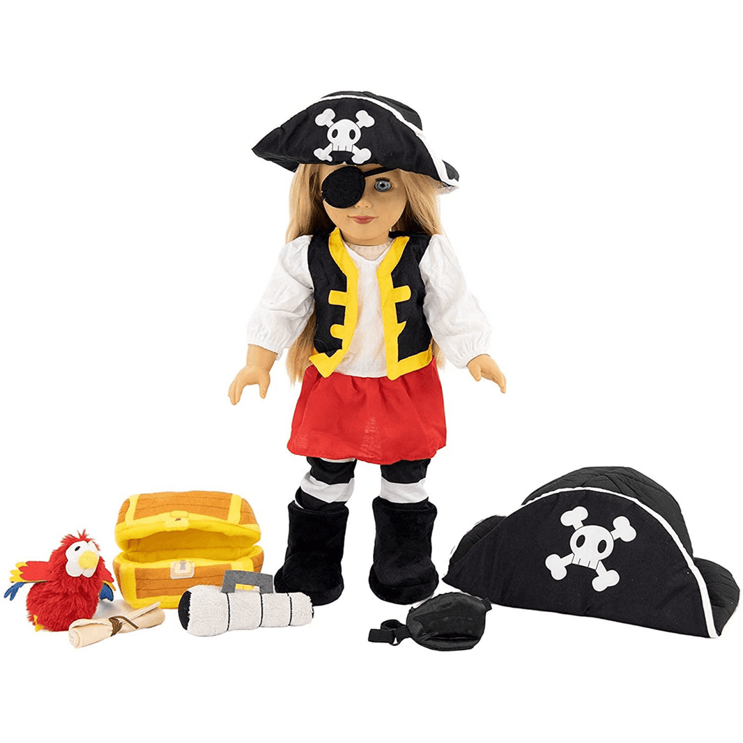 Playtime by Eimmie Playtime Pack Pirate with Matching Child Accessories 18 Inch Dolls - OrangeOnions Wholesale