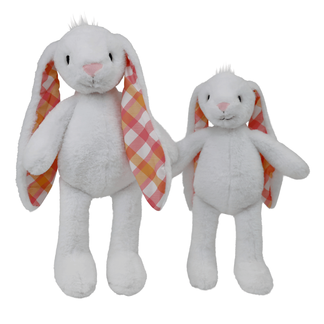 Plushible Plaid Eared Bunny White - OrangeOnions Wholesale