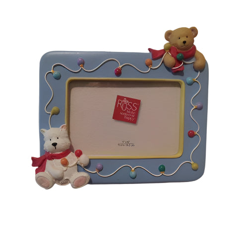 Russ Berrie Winter Friends Sculpstone Picture Frame