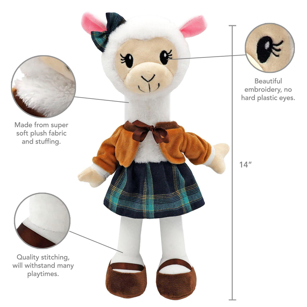Sharewood Forest Friends 14 Inch Rag Doll Aria the Alpaca - OrangeOnions Wholesale