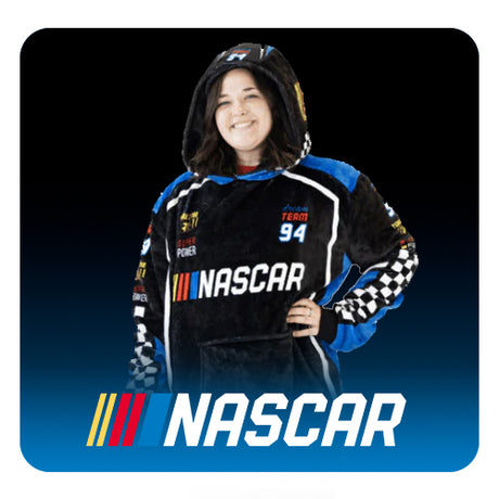 Officially Licensed NASCAR Plush & Blanket Hoodie Collection for Wholesale