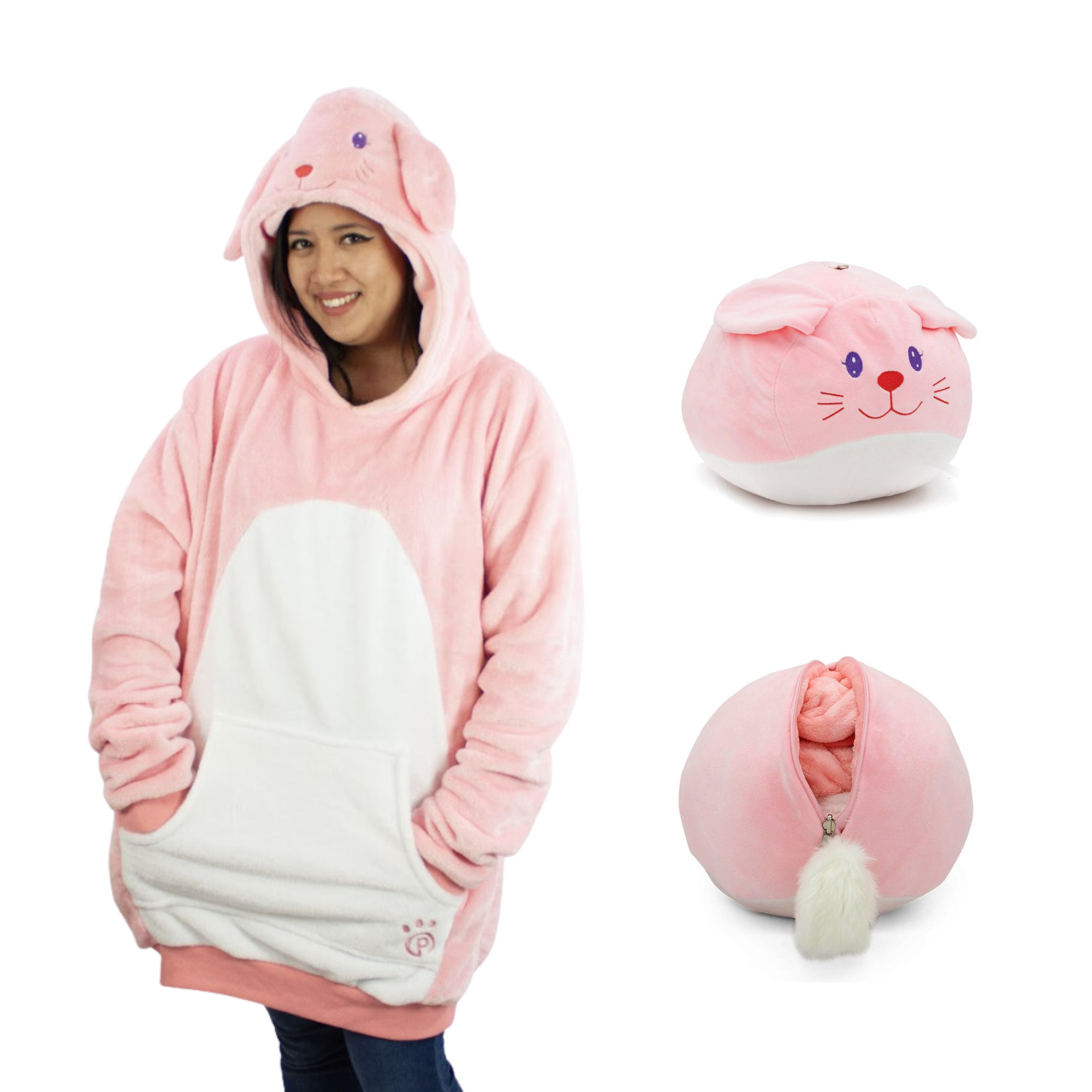 Mochi Bunny Snugible 2-in-1 Blanket Hoodie & Pillow