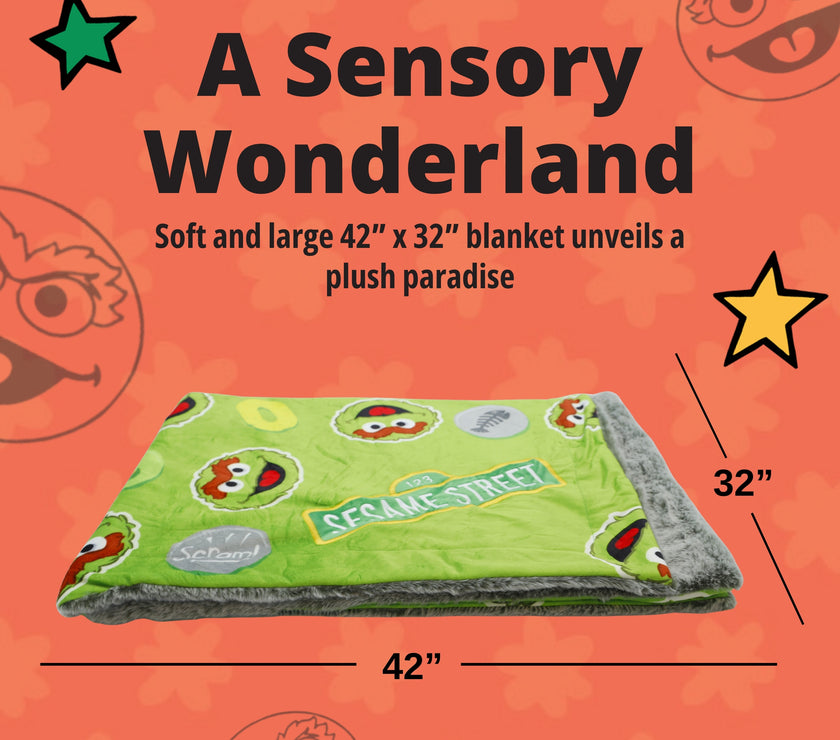 Sesame Street | Oscar The Grouch Blankie Bestie 2-in-1 Blanket & Plush