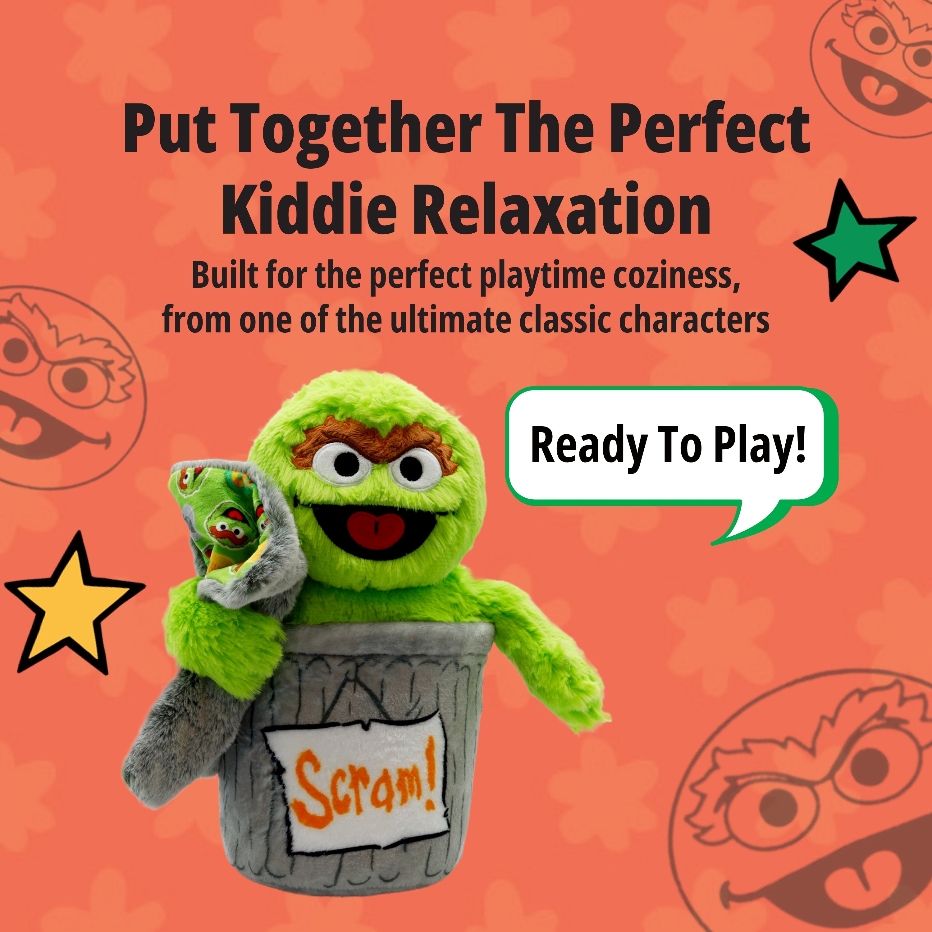 Sesame Street | Oscar The Grouch Blankie Bestie 2-in-1 Blanket & Plush