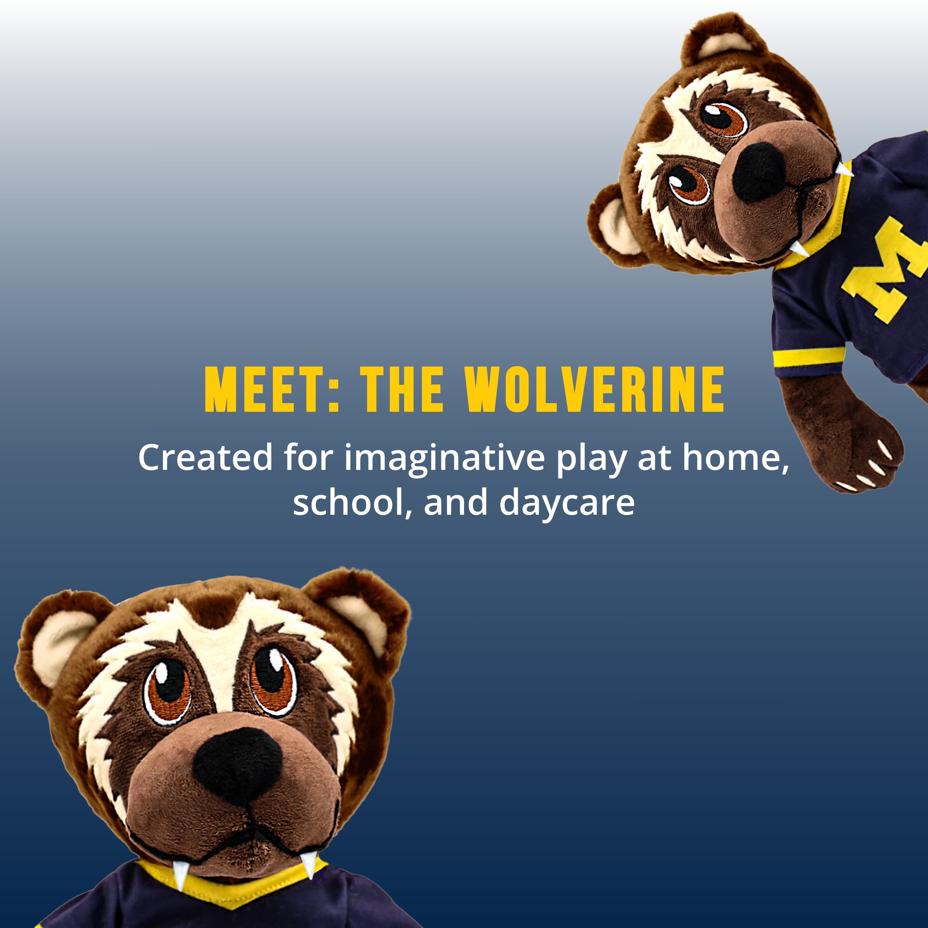 University of Michigan Wolverine 14 Inch Rag Doll