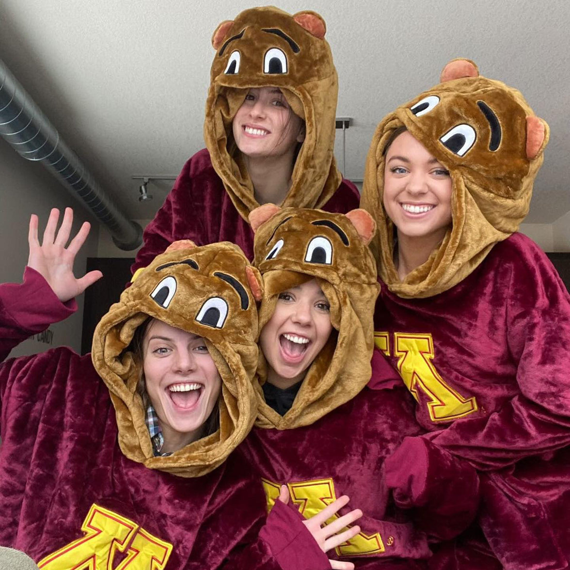 University of Minnesota Gophers Goldy Snugible 2-in-1 Blanket Hoodie & Pillow