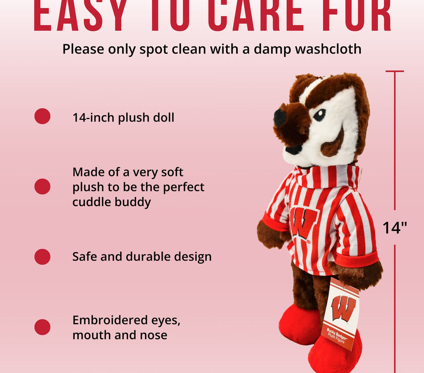 University of Wisconsin Bucky Badger 14 Inch Plush Figure