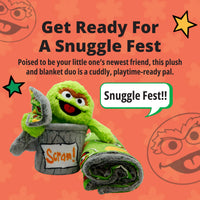 Sesame Street | Oscar The Grouch Blankie Bestie 2-in-1 Blanket & Plush