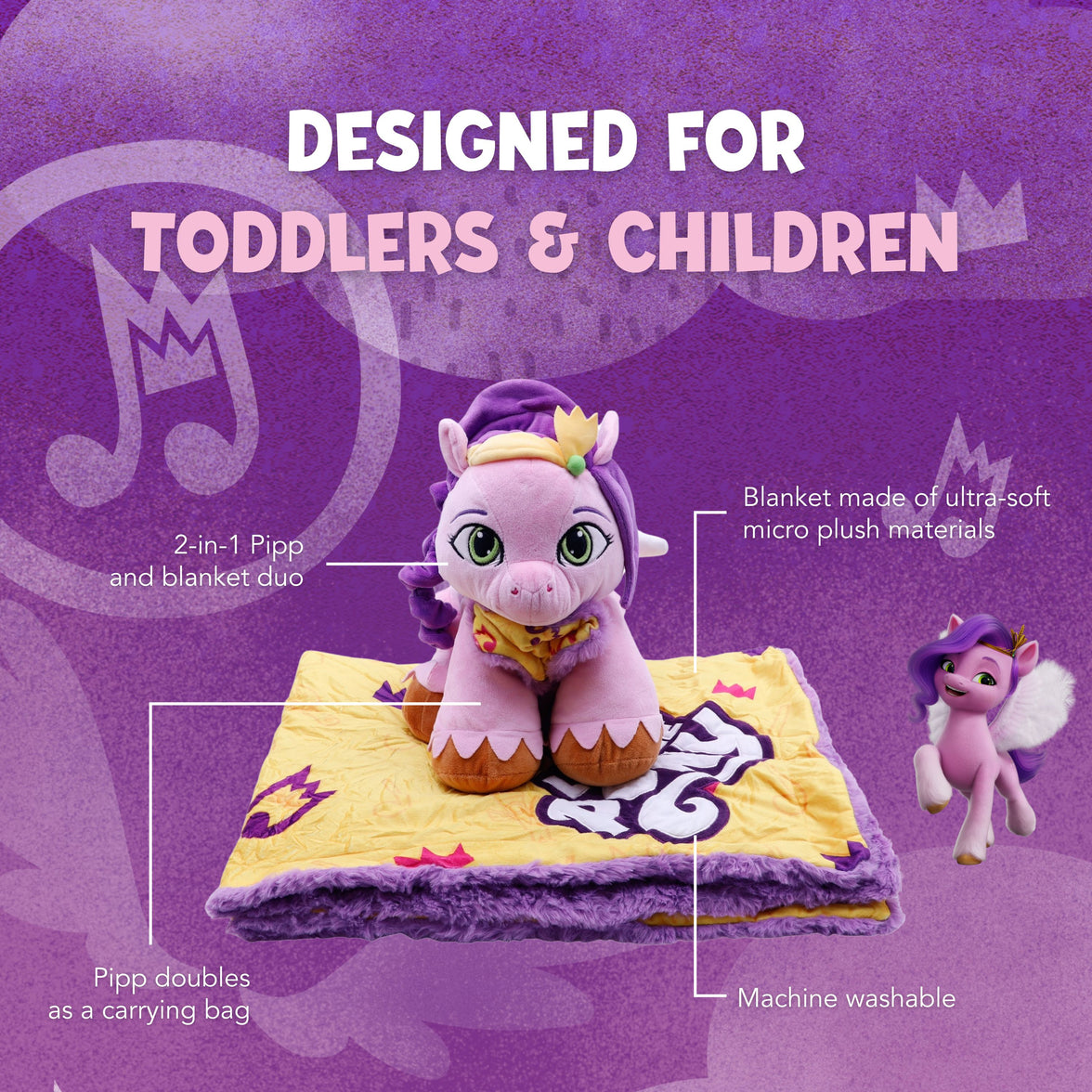 Hasbro | My Little Pony Pipp Blankie Bestie 2-in-1 Blanket & Stuffed Animal