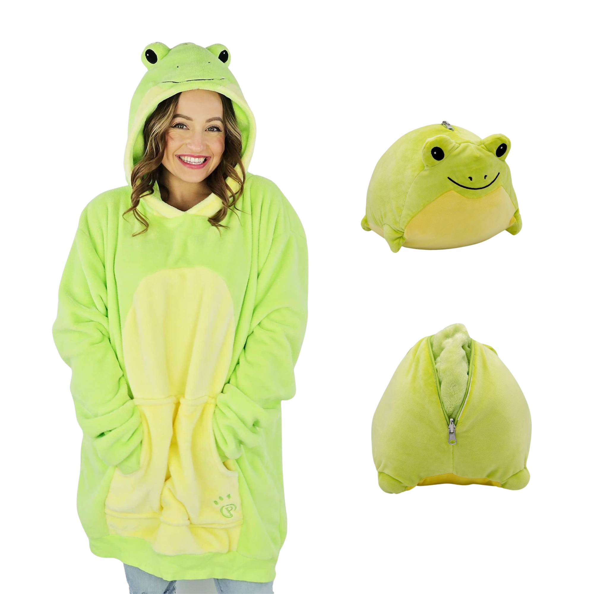 Fren Frog Snugible 2-in-1 Blanket Hoodie & Pillow