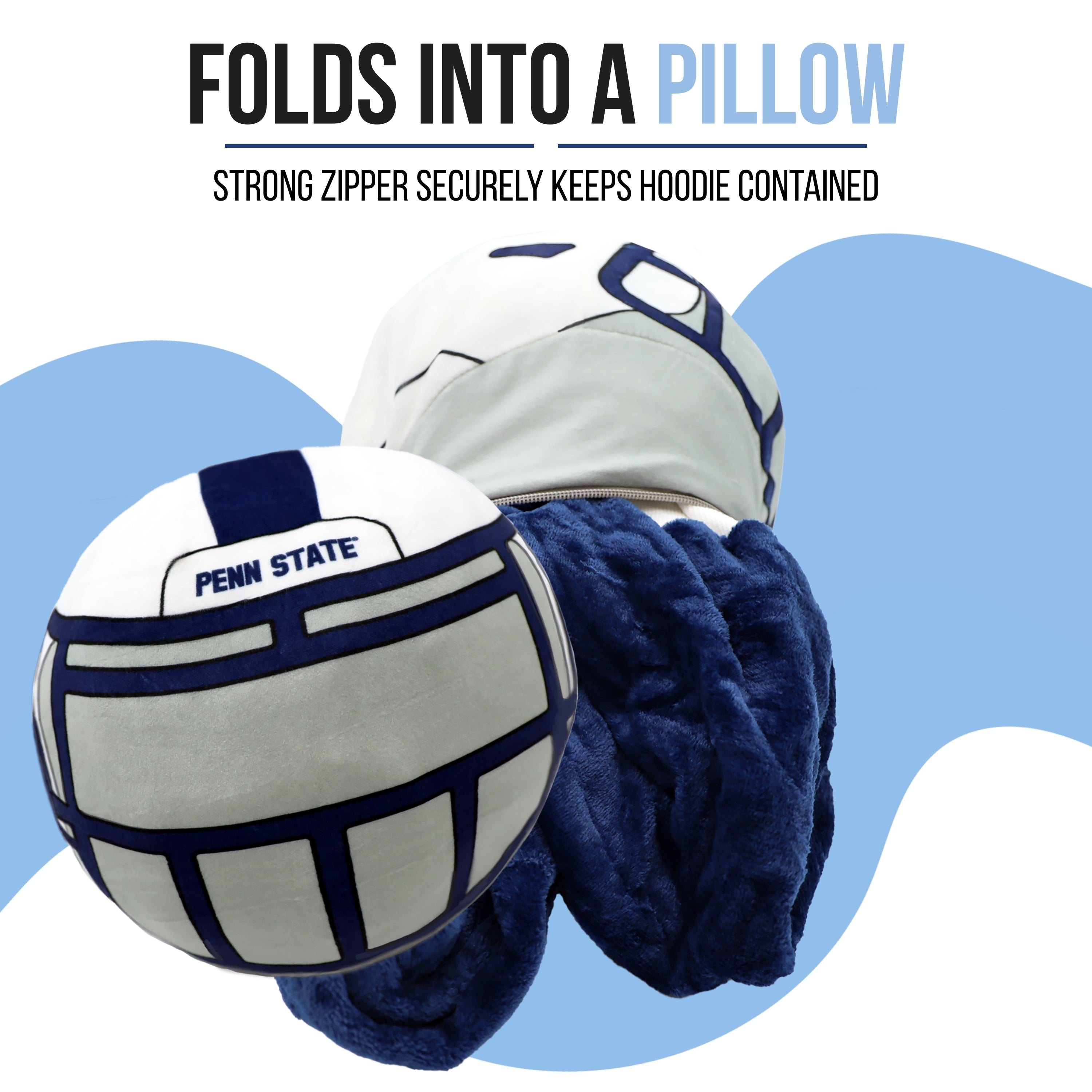 Penn State University Helmet Snugible 2-in-1 Blanket Hoodie & Pillow