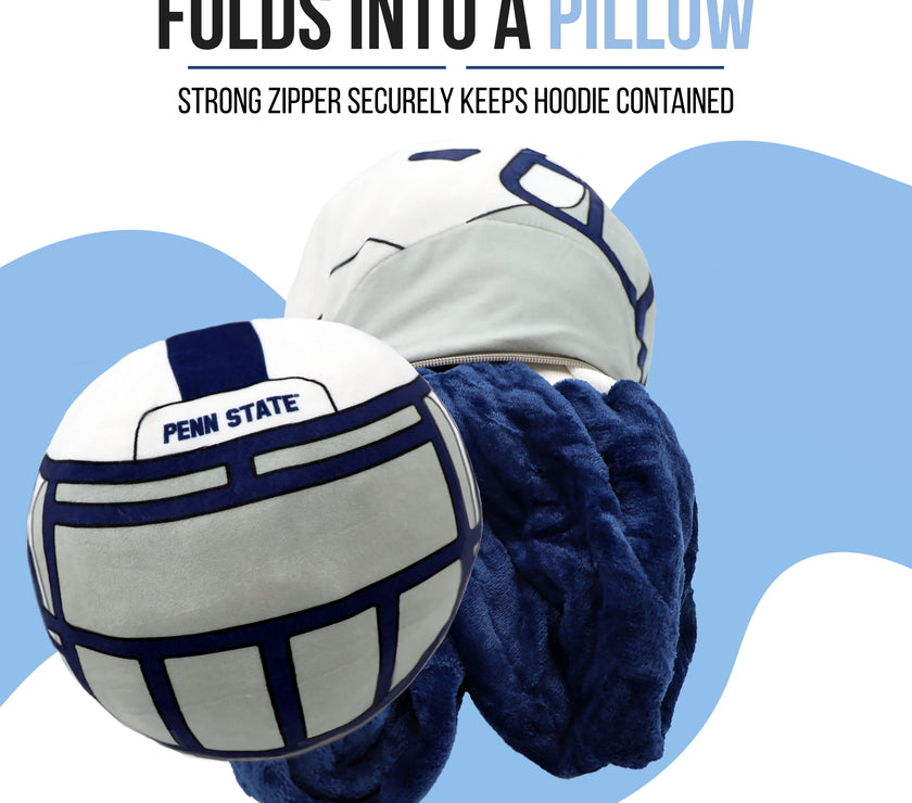 Penn State University Helmet Snugible 2-in-1 Blanket Hoodie & Pillow