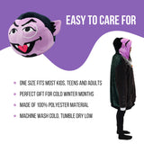 Sesame Street | Count Von Count Adult Snugible 2-in-1 Blanket Hoodie & Pillow