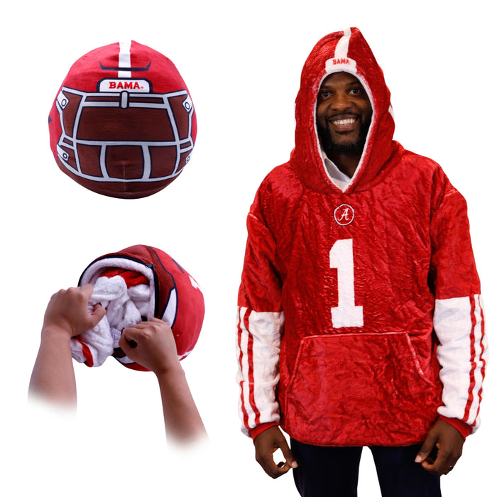 The University of Alabama Helmet Snugible 2-in-1 Blanket Hoodie & Pillow