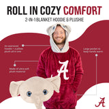 The University Of Alabama Big Al Snugible 2-in-1 Blanket Hoodie & Pillow