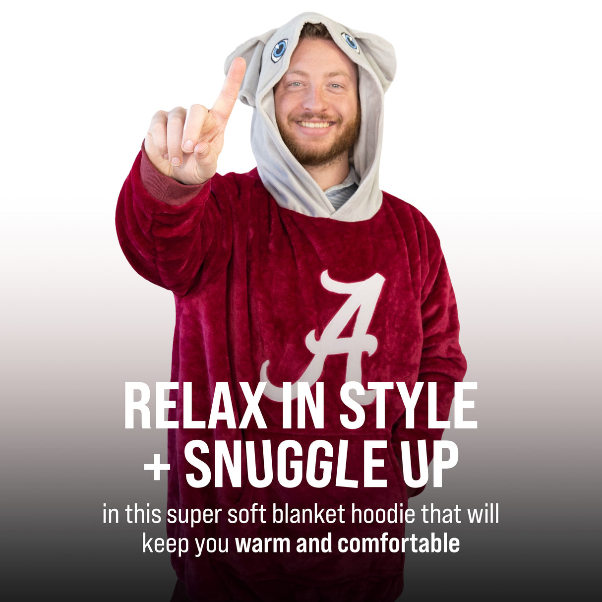 The University Of Alabama Big Al Snugible 2-in-1 Blanket Hoodie & Pillow