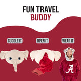 The University Of Alabama Big Al Snugible 2-in-1 Blanket Hoodie & Pillow
