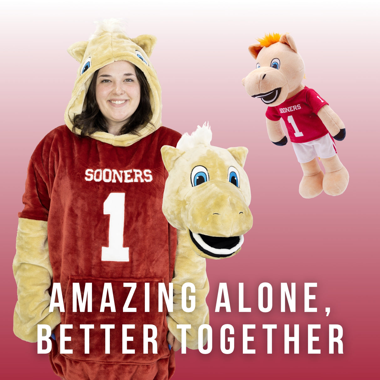 University of Oklahoma Boomer Snugible 2-in-1 Blanket Hoodie & Pillow