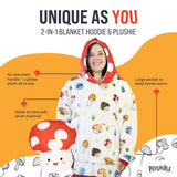 Mushroom Snugible 2-in-1 Blanket Hoodie & Pillow