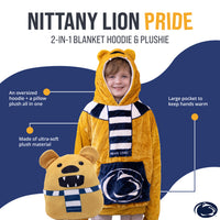 Penn State Nittany Lion Junior Snugible 2-in-1 Blanket Hoodie & Pillow