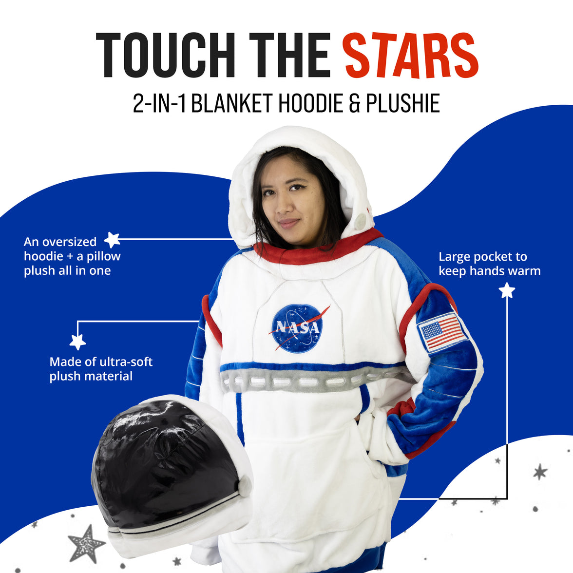 NASA | Astronaut Snugible 2-in-1 Blanket Hoodie & Pillow